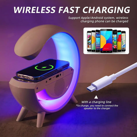 Led Wireless Charger Speaker